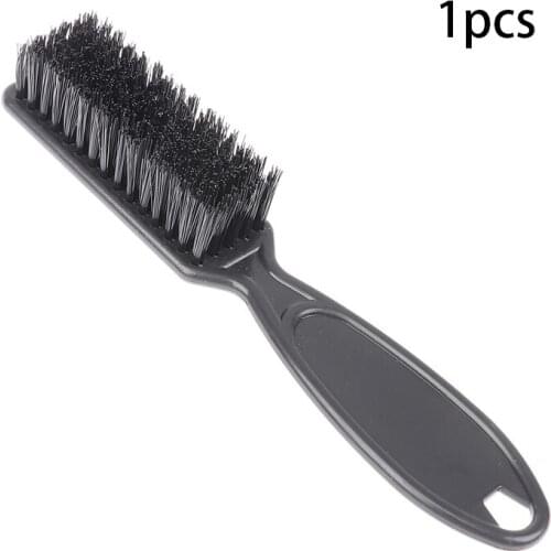 1pc Vintage Oil Head Shape Carving Cleaning Brush Fade Brush Comb Scissors Cleaning Brush Barber Shop Skin Fade