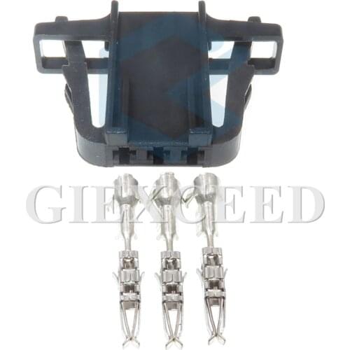 2 Sets 3 Pin 3B0972703 Auto Horn Socket 1.5 Automotive Wire Connector Door lamp Tail lights plug For VW Skoda