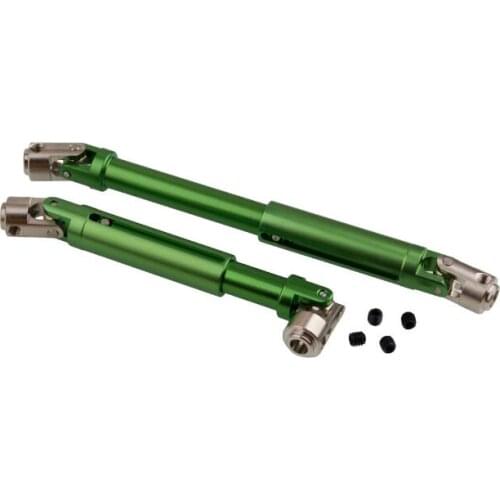 2PCS 18027 Universal Metal Transmission Shaft Spare Parts For HSP 94180 SCX10 D90 180011 1/10 RC Crawler 106-138mm