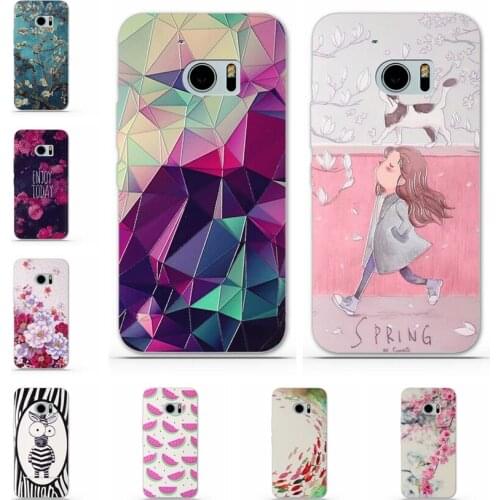 3D Relief Soft TPU Case for HTC One M10 M 10 Back Cases Phone Silicone Printed Animal Cartoon Phone Cover Shells Fundas Coque