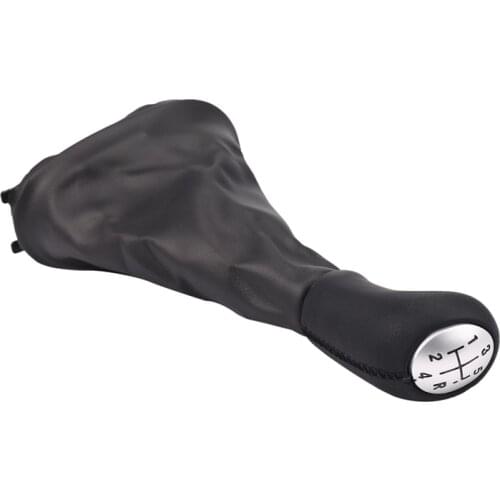5 Speed Leather Manual Car Gear Shift Knob Lever with Boot Cover for Renault Clio 2 Clio 3 Megane 2 Scenic 2 Kangoo