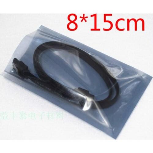 8*15cm Open Top Anti-Static Shielding Plastic Pack Package Bags ESD Anti Static Packing Bag Antistatic Party Packaging Bags