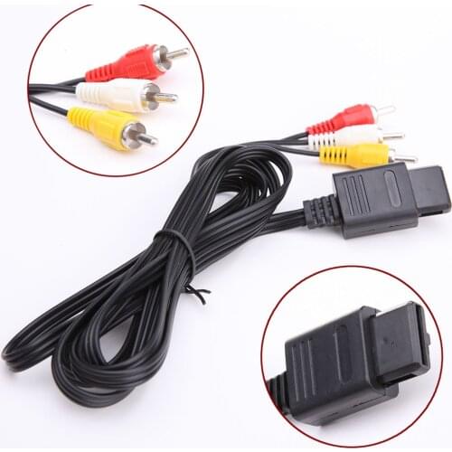 AV Audio Video A/V TV Cable Cord for Nintendo 64 N64 GameCube NGC SNES SFC