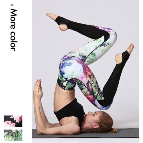 New Sexy Girl Pencil Pant Rose Peony 3D Printed Elastic Slim Fitness Workout Push Up Women High Waist Leggings