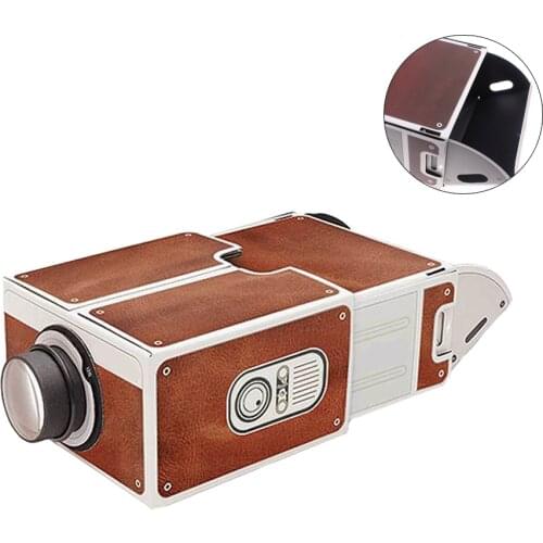 DIY 3D Projector Mini Smartphone Projector Light Portable Cinema Adjustable Mobile Phone Holographic Projection Magnifying Glass