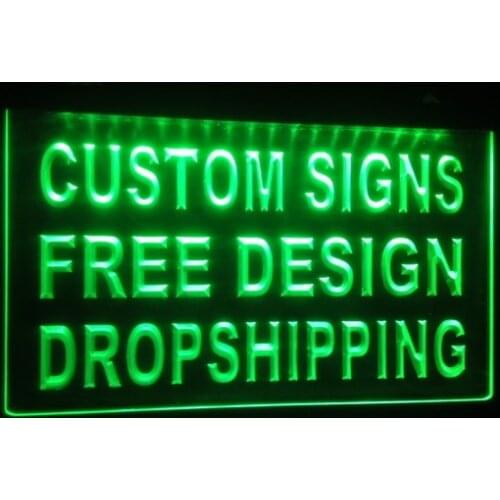 Design your own Custom ADV LED Neon Light Sign Bar open Dropshipping decor shop crafts led