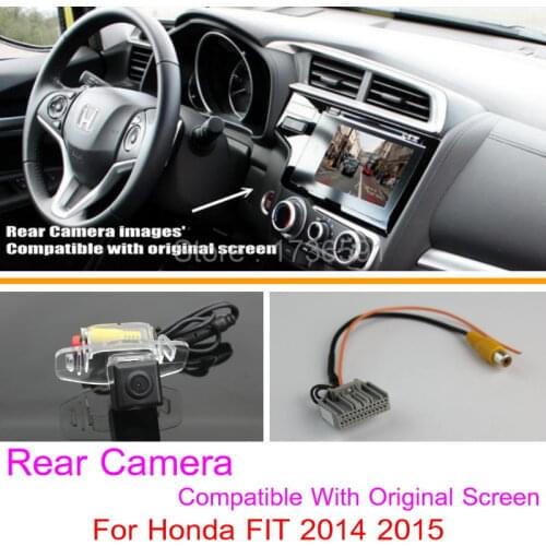 For Honda FIT 2014 2015 / RCA & Original Screen Compatible / Car Rear View Camera Sets / HD Night Vision Back Up Reverse Camera