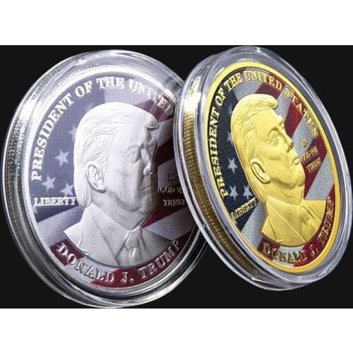 Donald J. Trump 2020 Keep America Great Again Gold Silver Challenge Coin America 45th President Commemorative Coin