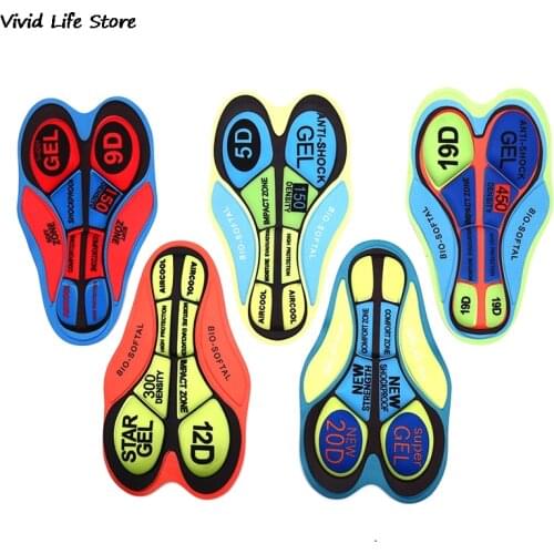 Cycling Shorts Cushion Breathable 5D Pads Bike Riding Base Cushion Outdoor Biking Underwear 9D Silica Gel Pad Riding Accessories
