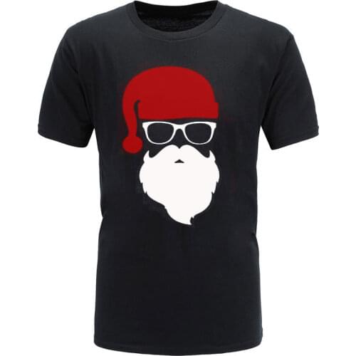 HOT!2020 summer brand Santa Father Christmas Festive Custom Funny T Shirt Men Cotton Short Sleeve T-shirt homme Top Tees