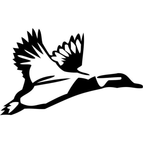 HotMeiNi Flying Duck Goose Bardian Vinyl Car Sticker Decal Black Silver Accessories For Window Bumper Laptop Kayak 15*9cm