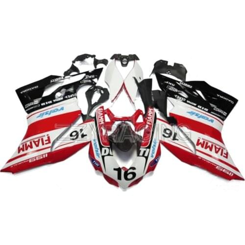 Injection Fairings Kits for Ducati 899 1199 2012 2013 Year Complete ABS Plastic 12 13 Motorcycle Cowls Panels Kit Red White Kit