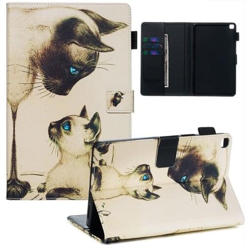 Leather Tablet Case For Samsung Galaxy Tab A 8.0 SM-T290 T295 Card Holder Cover Skin Flip Shockproof Shell Fundas