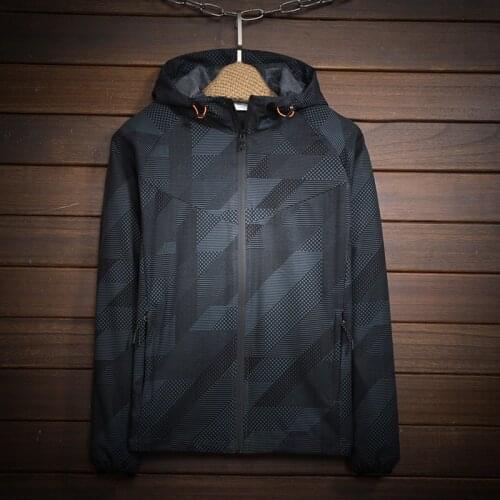 Fashion sports jacket men 2021 new spring and summer running windbreaker large size loose top casual jacket