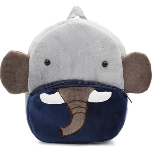 Cute Cartoon Animal Elephant School bag for Kid Baby Girl Boy Plush Satchel Toddle Children Small Soft Kindergarten Bags