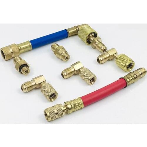 Refrigerant Adapter Fluorine Connector Fluorine Multifunctional Connector Air Conditioner Connector Car Accessories Parts