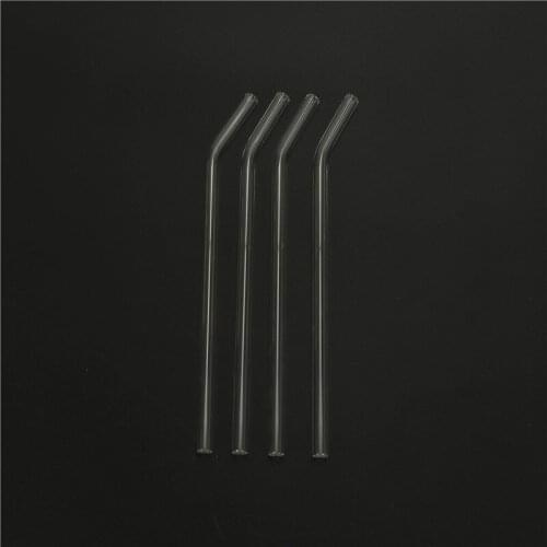 4pcs Reusable Clear Glass Water Drinking Straws And 1 Brush Party Supplies