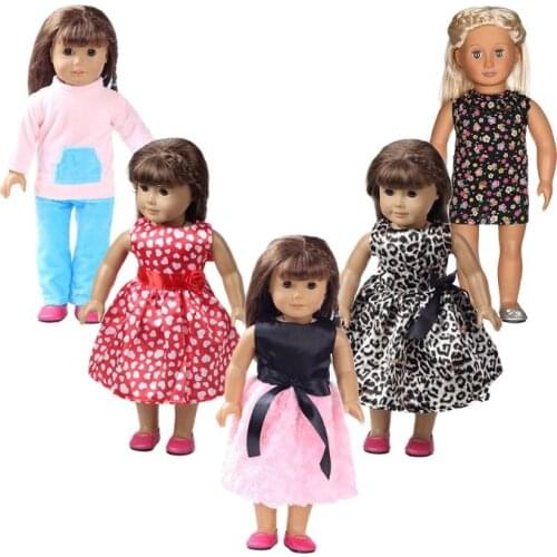 2021 New Fashion Cute Clothes New Born Baby Doll Clothes for 18"43cm American Girl Reborn BJD Dolls Accessories Suit Outfit