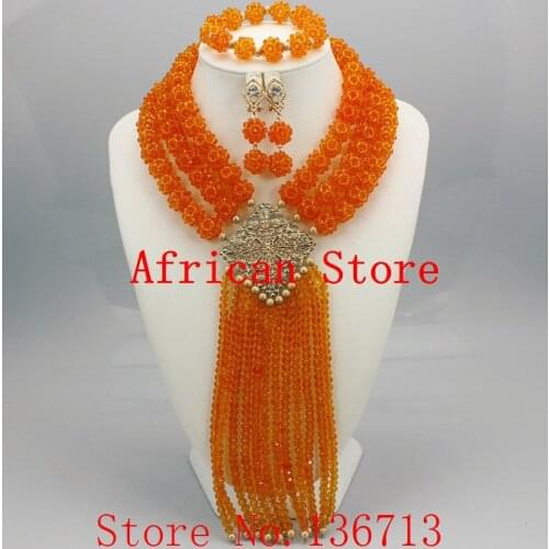 New Fashion jewelry bead necklace nigerian wedding african beads seed bead necklace R588
