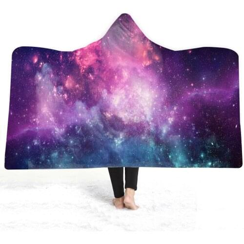 Hooded Blanket For Adults Kid Warm Wearable Fleece 3D Hooded Blanket Cloaks Cap Blanket Air Conditioning Blanket