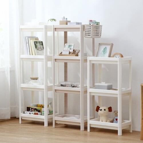 2/3/4 Layers Storage Organizer Rack Narrow Cabinet Shelf Kitchen Sundries Pantry Basket Bathroom Wall Closet Floor Type Holder