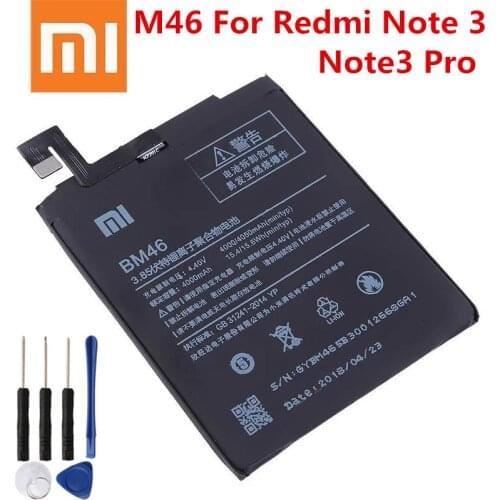 Original Replacement BM46 Battery For Xiaomi Redmi Note 3 Pro Hongmi Note3 Redrice Note 3 Genuine Phone Battery 4050mAh