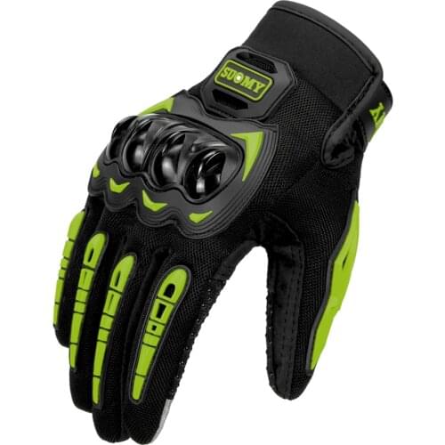 Summer Motorcycle Gloves Men Touch Screen Green Motobike Riding Moto Protective Gear Motorbike Full Finger Motocross Gloves