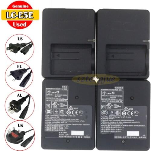 Used Genuine LC-E5E Charger for EOS 450D 500D 1000D Kiss F X2 X3 Rebel T1i XSi LP-E5