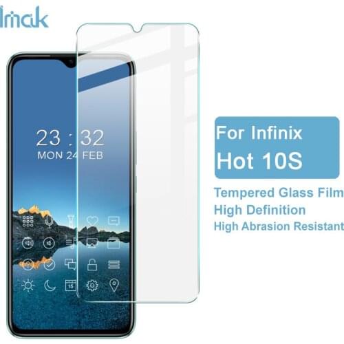 For Infinix Hot 10S H Tempered Glass IMAK Transparent explosion-proof Screen Protector Protective Film Phone guard