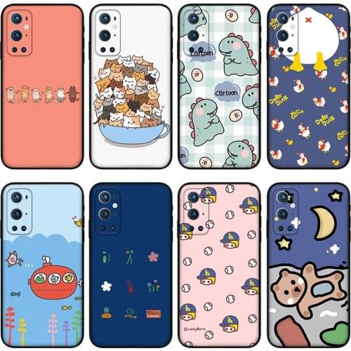 Cute HD pattern Phone Case For OnePlus 7 8 9 Pro 6T 7T 8T Anti-fallSoft Silicone Case for OnePlus 8 9 9pro