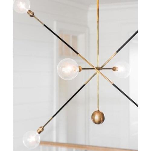 Modern Hanging Lamp Light Led Dinning Bed Room Bedroom Foyer Round Glass Ball Black Gold Nordic Simple Modern Pendant Light Lamp