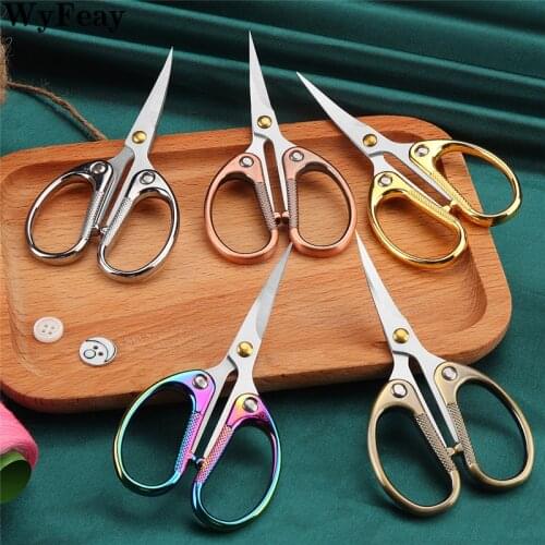 Warped Head Embroidery Angled Scissors for Needlework Thread Cutting Vintage Scissor Sewing Fabric Cross Stitch Handicraft Tools