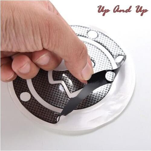 Universal Carbon Fiber Motorcycle Oil Gas Tank Protector Pad Decal Stickers