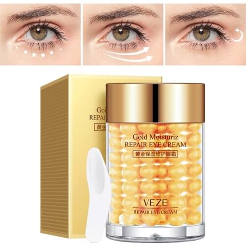 VENZEN 24K Gold Eye Cream Moisturizing Anti Puffiness Anti Wrinkle Remove Dark Circle Anti-Aging Women Eye Care