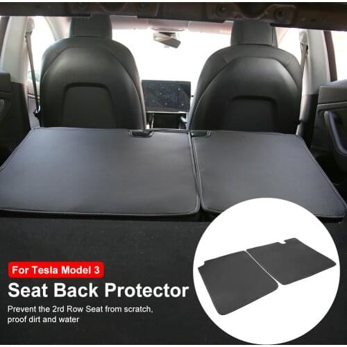 2rd Row Seat Back Protector Odorless Comfortable Protection Pad With Split Design Car Seat Decoration Cushion For Tesla Model 3