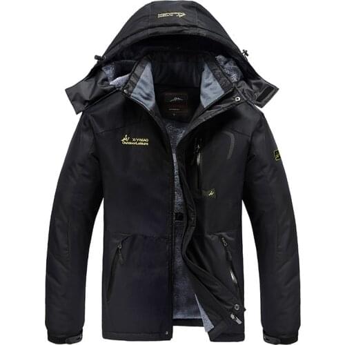 Winter Parka Men Windbreaker Jacket Plus Velvet Thick Warm Waterproof Fur Coats New Male Hooded Clothes Plus Size 7XL 8XL