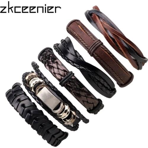 Кожаные браслеты Zkceenier China At AliExpress