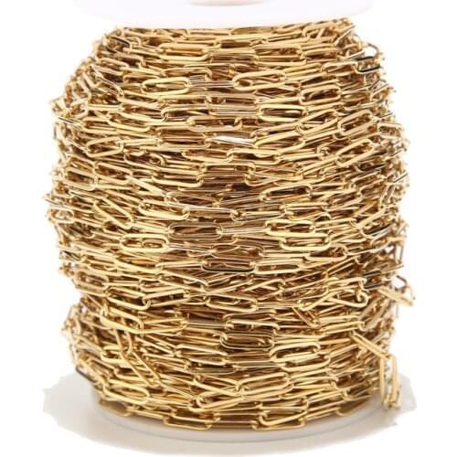 2M Stainless Steel Cable Chain Link in Bulk for Necklace Jewelry Accessories DIY Jewelry Making