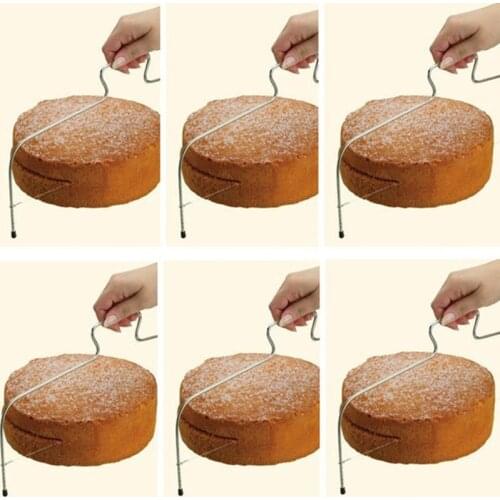1Pc Stainless Steel Adjustable Wire Cake Cutter Slicer Leveler DIY Cake Baking Tool High Quality Cake Scraper Kitchen Accessorie