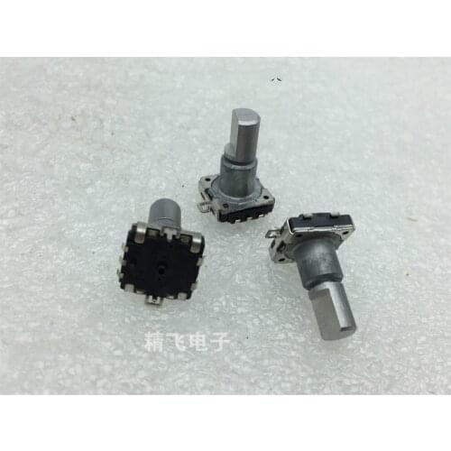 1 piece of EC11 type encoder with switch patch foot 32 positioning number 16 pulse point half shaft length 15MM