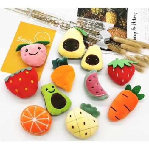 10pcs/lot DIY Handmade plush fruit dolls Padded Patches Appliques For baby Clothes Sewing Accessories DIY Hair clip Decoration
