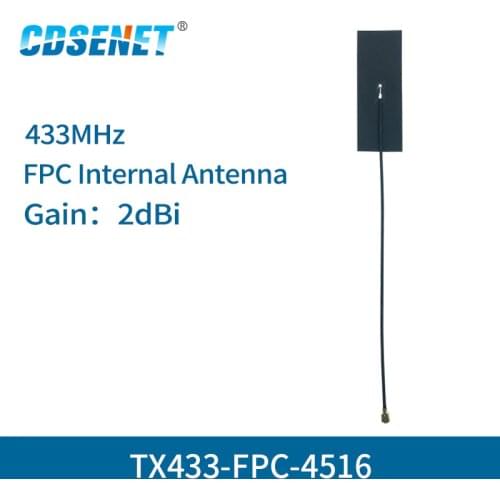 10pc/lot IPEX TX433-FPC-4516 Omnidirectional FPC Wifi Antenna 433MHz 2dBi 4g antenna