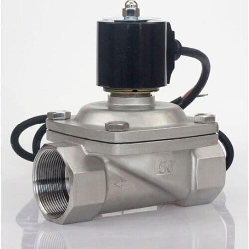 2 way 2S fountain water solenoid valve 1-1/2" 2 inch 220V AC Normally close 2W400-40 2W500-50 stainless large underwater valve