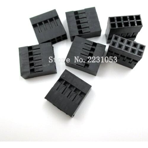 50PCS/LOT 2.54mm 2*5P 10P Plastic Dupont Jumper Wire Cable Housing Female Pin Connector 2X5P