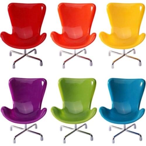 6pcs/lot Plastic Fashion Doll Chairs,6 Colors Mixed 1/6 Doll Accessories,Dollhouse Furnitures Toys Chair for Blythe BJD Dolls