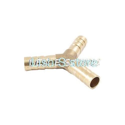 8mm Y Type Brass Air Gas Fuel Y Hose Barb Connector Adapter Fitting