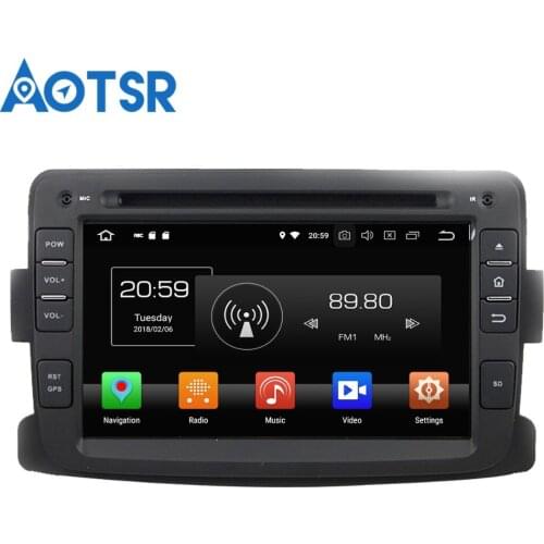 Aotsr Android 8.0 7.1 GPS navigation Car NO DVD Player For Renault Duster 2012-2013 multimedia radio recorder 2 DIN 4GB+32GB