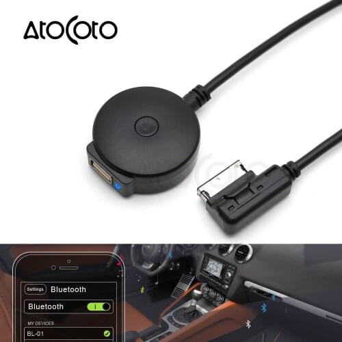 AtoCoto Bluetooth AUX Receiver Cable Adapter for VW Audi A4 A5 A6 Q5 Q7 After 2009 Audio Media Input AMI MDI MMI 3G Interface