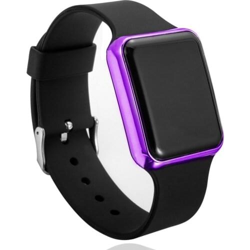 Digital Watch for Women Men Kids Unisex Electronic LED Wrist Watch Gold Silicone Watchband Sports Clock zegarek damski