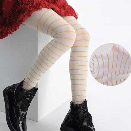 Baby Tights Striped Girls Velvet Stocking Princess Girls Stretch Trouser Skinny Pants Kids Dance Tights Pantyhose Summer 2-12Y